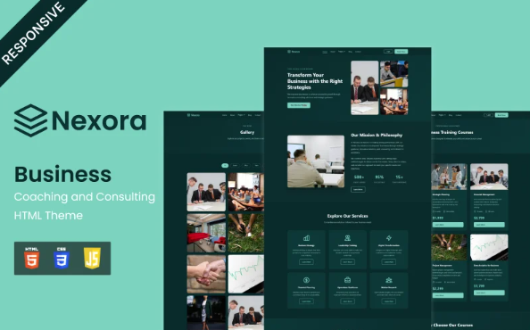 Nexora – Business Coaching and Consulting HTML Theme — Template by Templatemonster