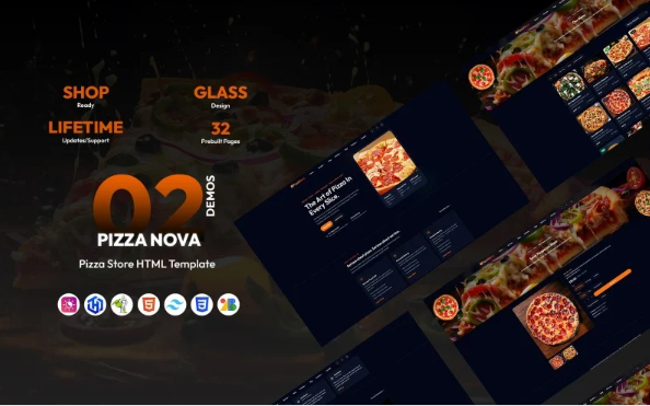 PizzaNova – Modern Pizza Store & Restaurant HTML Template (Tailwind CSS)