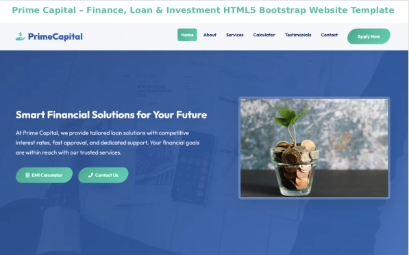 Prime Capital – Financial Services & Loan Company HTML5 Template — Template by Templatemonster