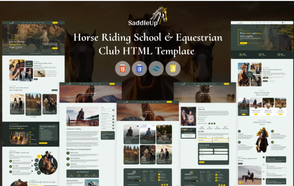 SaddleUp – Horse Riding School & Equestrian Club HTML Template