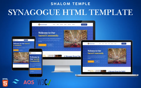 ShalomTemple – Sinagogue Templates | Synagogue & Religious HTML5 Template