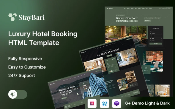Staybari – Luxury Hotel Booking HTML Template — Template by Templatemonster