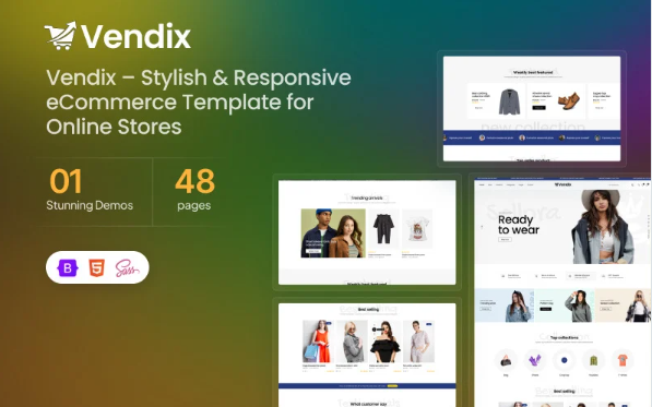Vendix – Stylish & Responsive eCommerce Template for Online Stores