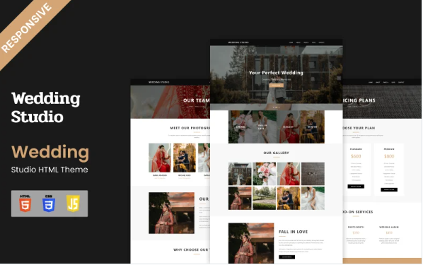 WeddingWhisper – Wedding Studio HTML Theme