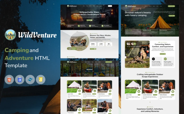 WildVenture – Camping and Adventure HTML Template