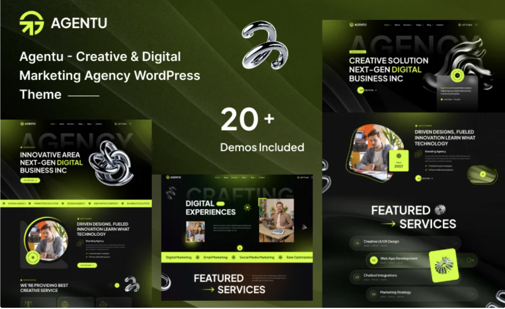 Agentu — Creative Digital Agency & Portfolios WordPress Theme