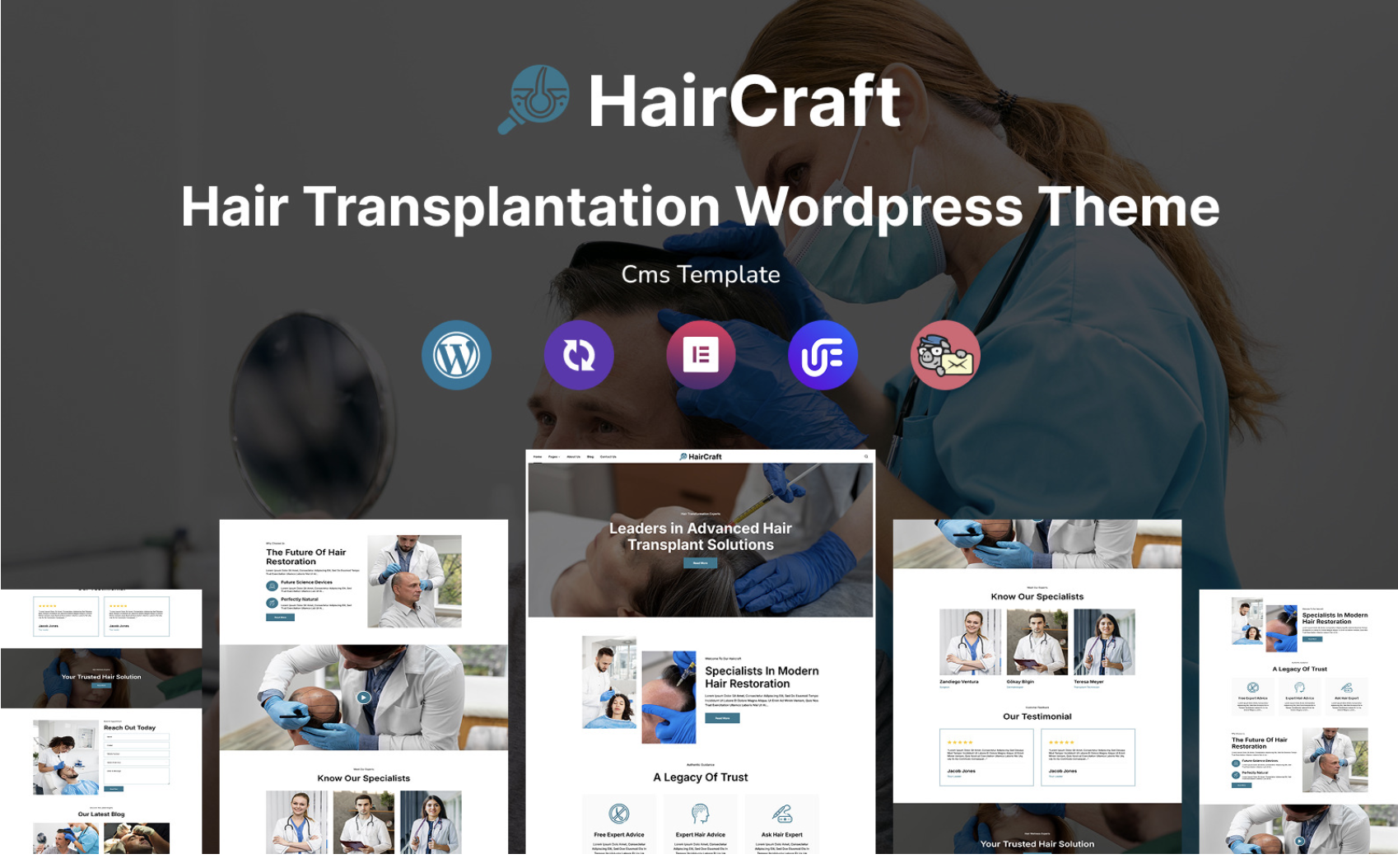 HairCraft - Hair Transplant And Hair Care Multipurpose Responsive WordPress Theme
