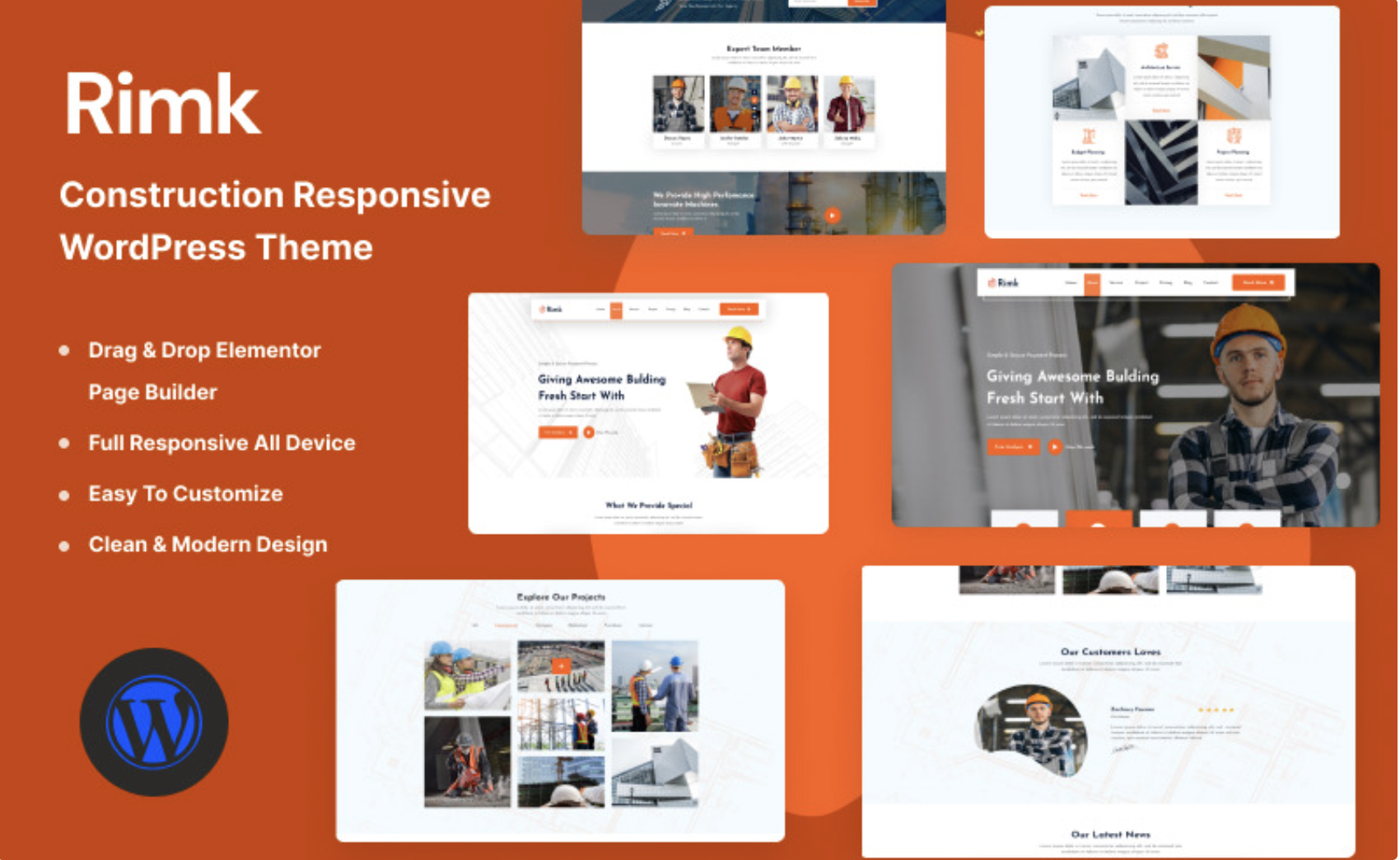 Rimk - Construction Responsive WordPress Theme