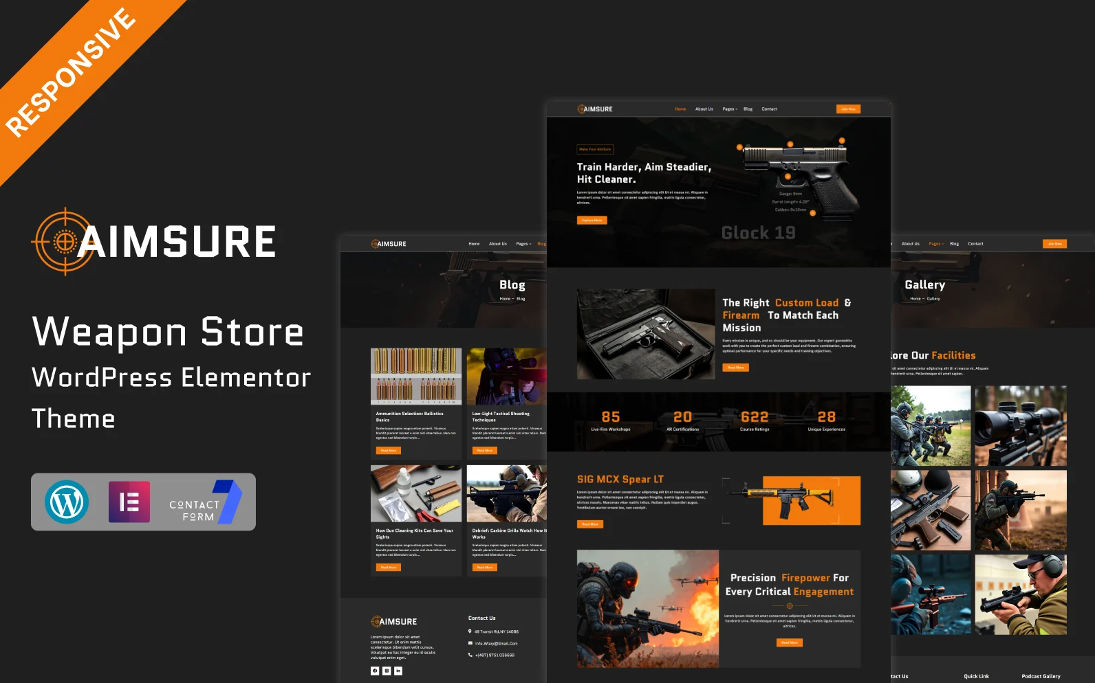 Aimsure - Weapon Store WordPress Elementor Theme
