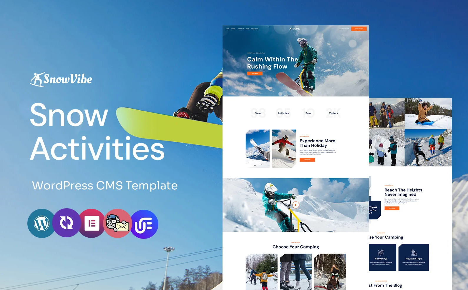 Snowvibe - Snowboarding And Activities Multipurpose WordPress Elementor Theme