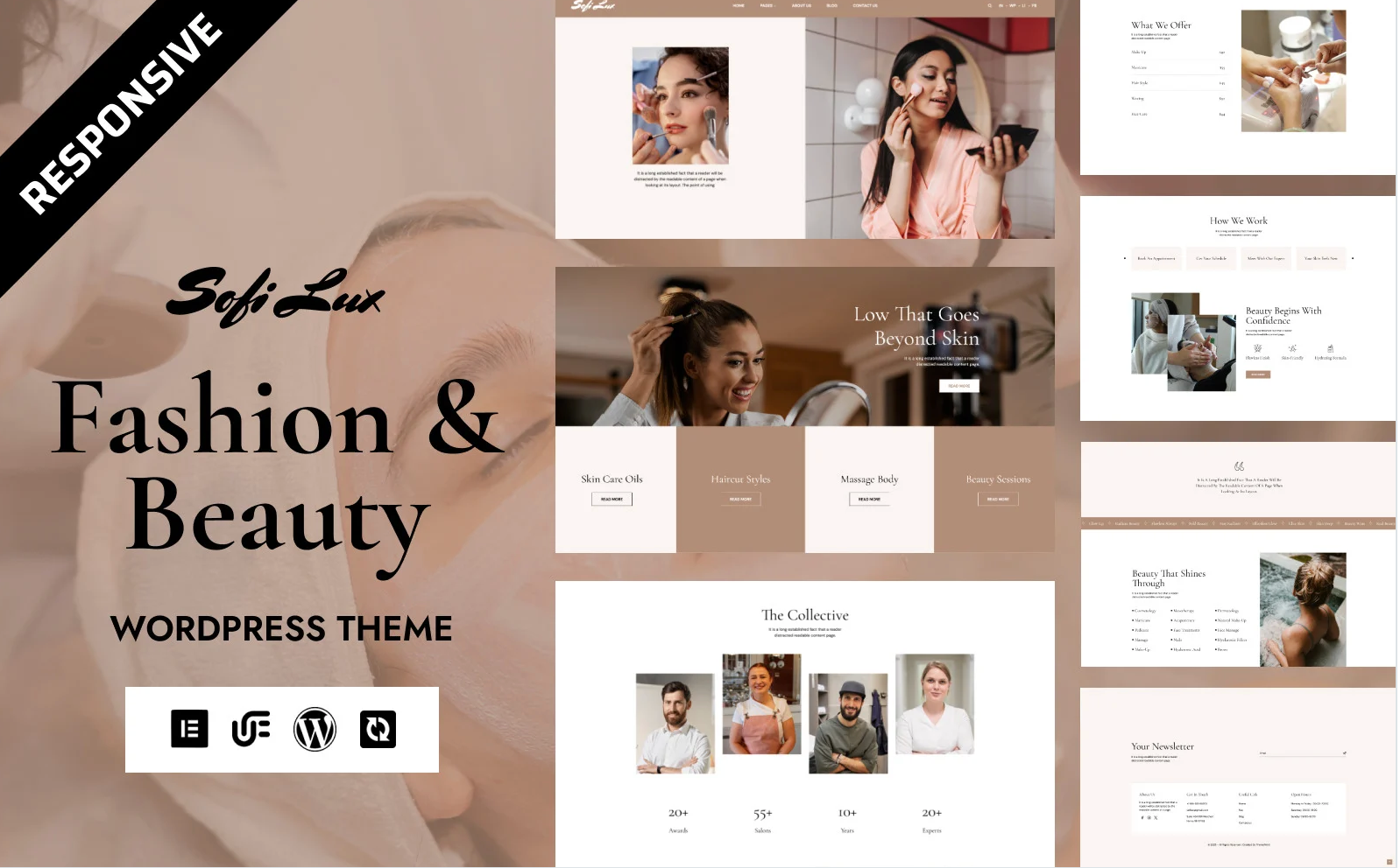 Sofi Lux - Fancy Fashion, Beauty And Cosmetic WordPress Elementor Theme