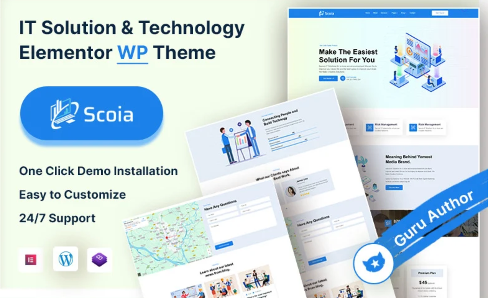 Scoia – IT Solution & Technology Elementor WordPress Theme