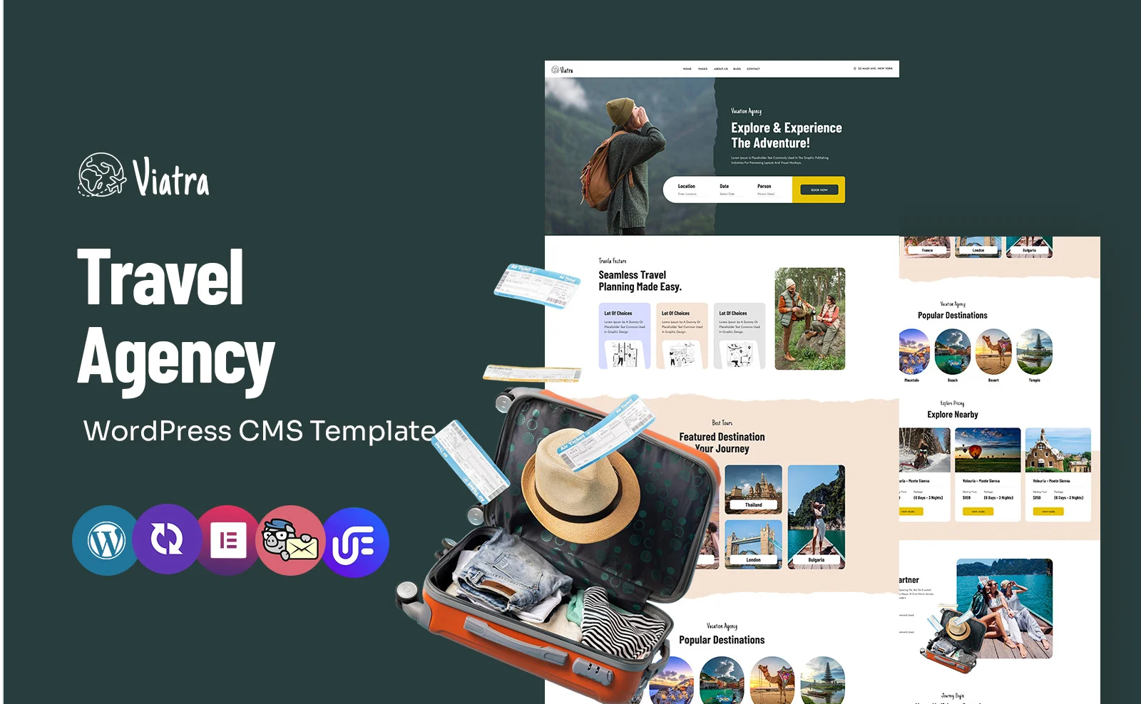 Viatra - Travel Agency Multipurpose WordPress Elementor Theme