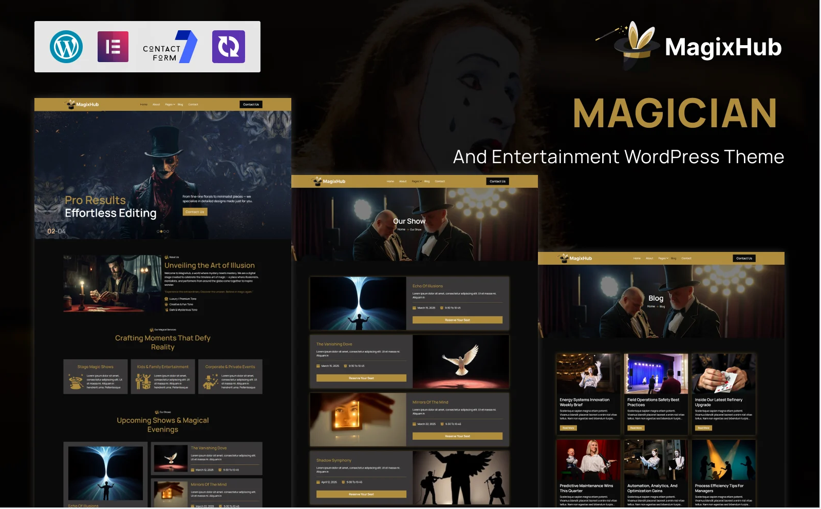 MagixHub – Magician, Illusion & Entertainment WordPress Theme