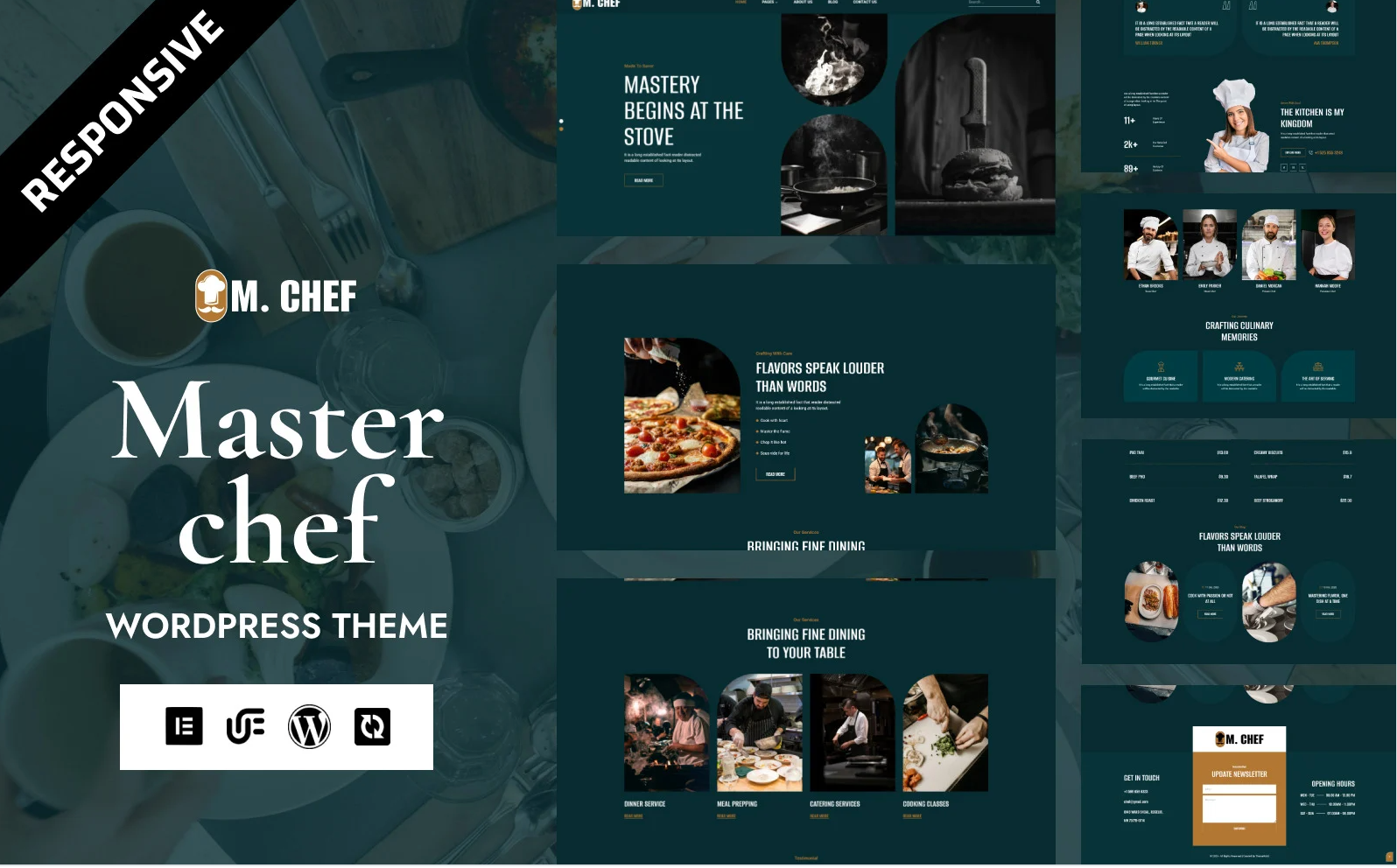 M. Chef - Personal Chef, Catering And Cooking Services WordPress Elementor Theme