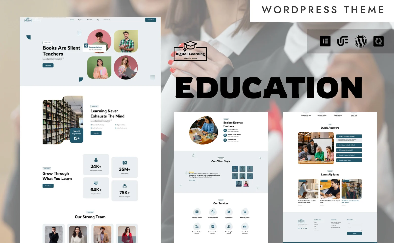 Digital Learning - Education, School & Learning Multipurpose WordPress Elementor Theme