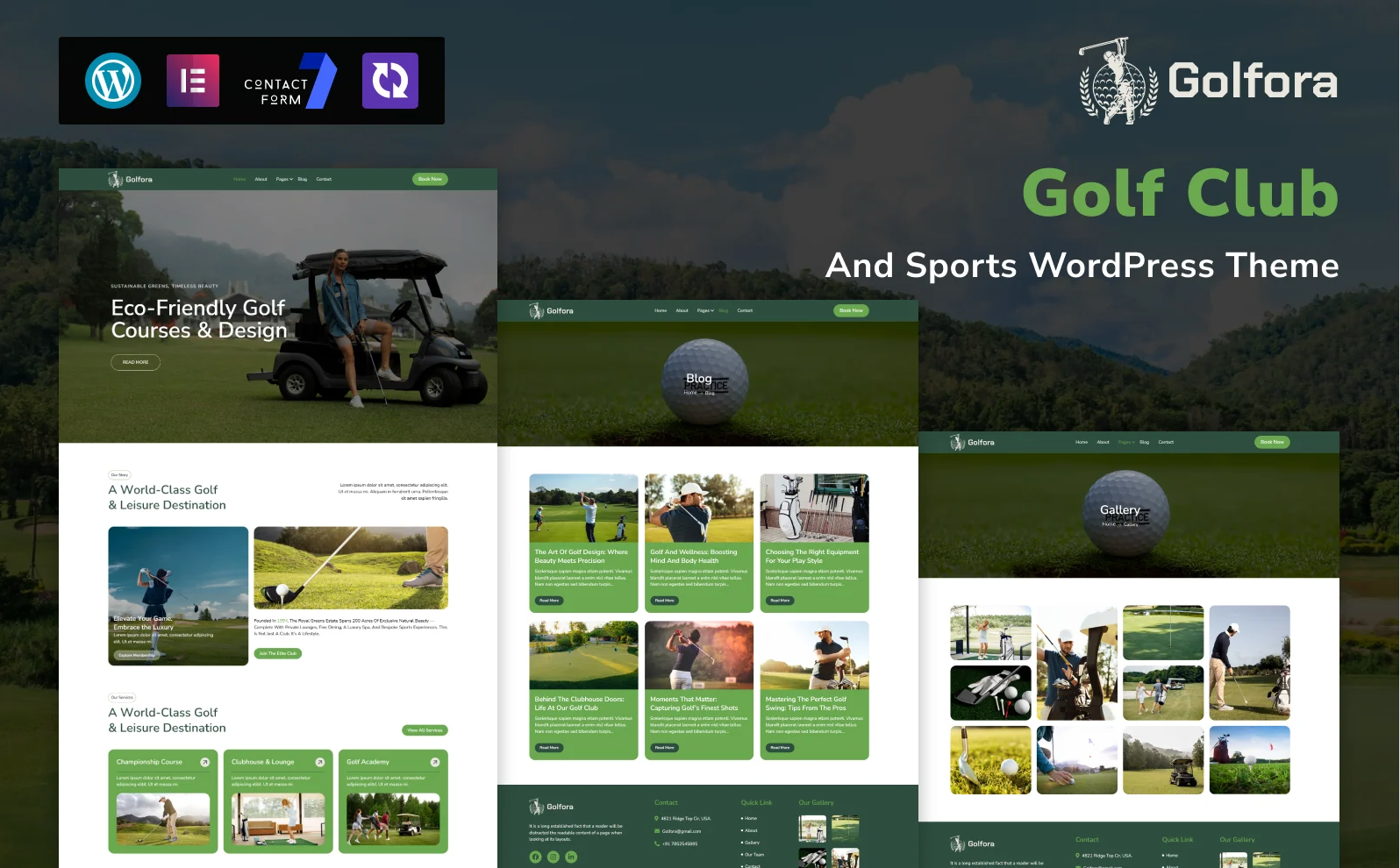 Golfora – Golf Club & Sports WordPress Theme