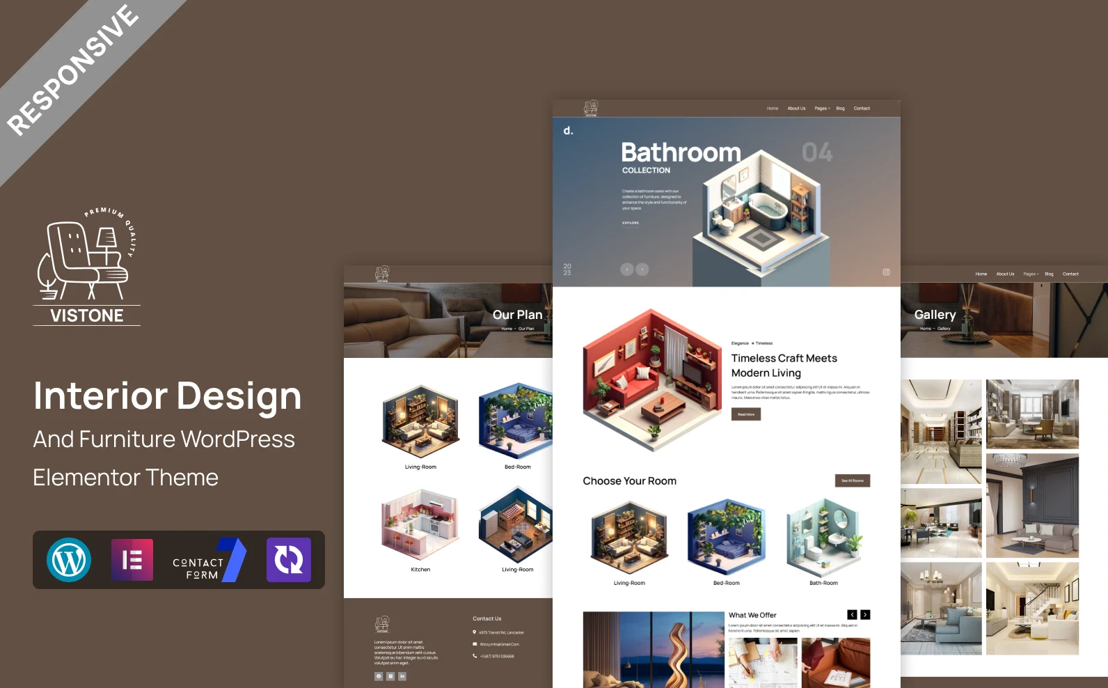 Vistone- Interior Design And Furniture WordPress Elementor Theme