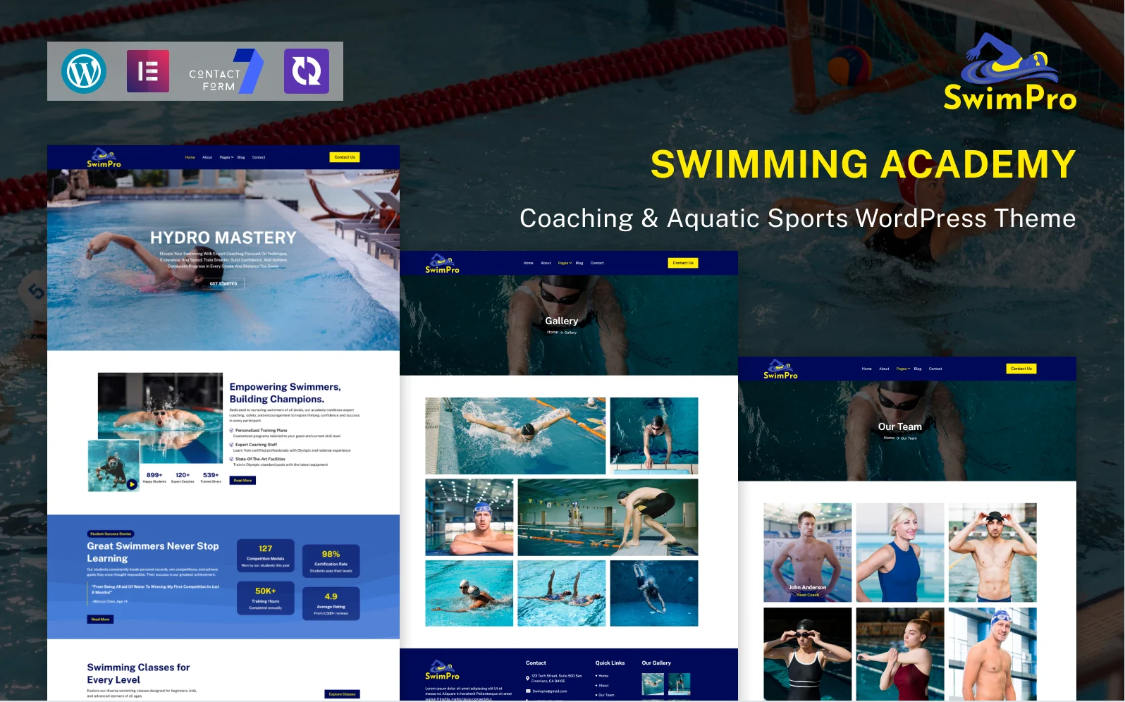 SwimPro – Swimming Academy, Coaching & Aquatic Sports WordPress Theme