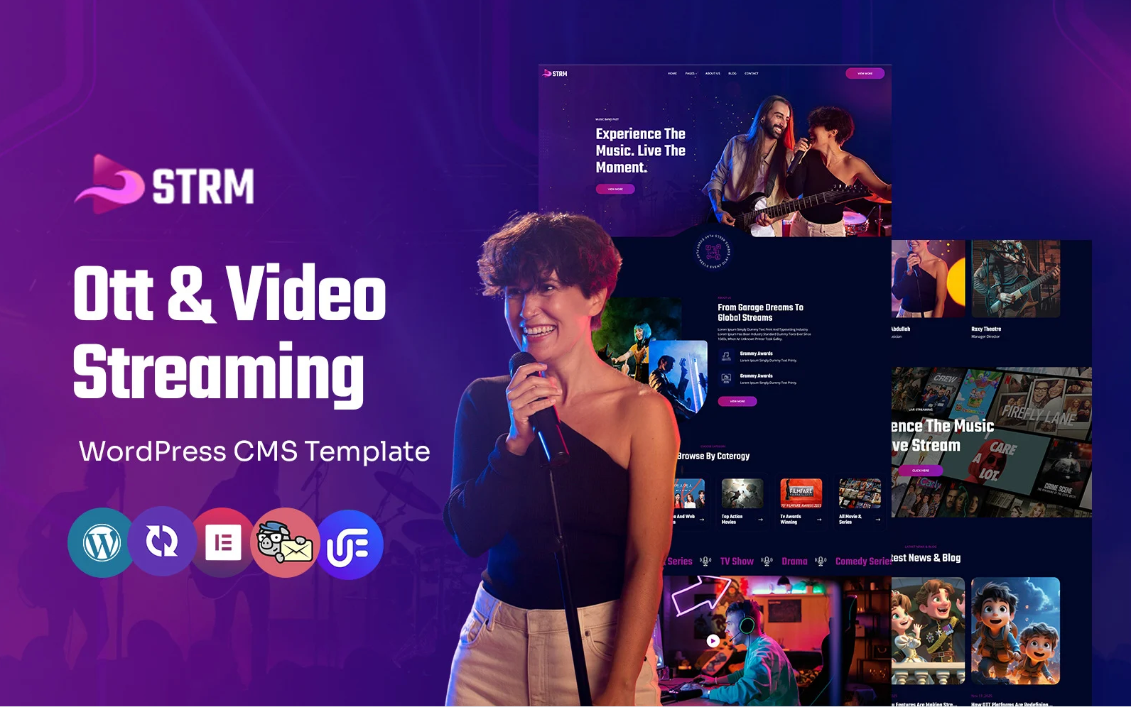Strm - OTT Platform and Video Streaming Multipurpose WordPress Elementor Theme