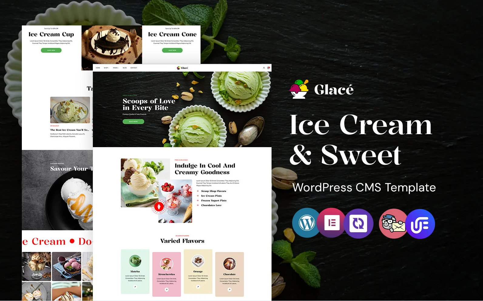 Glace - Ice Cream And Sweet Shop WordPress Elementor Theme