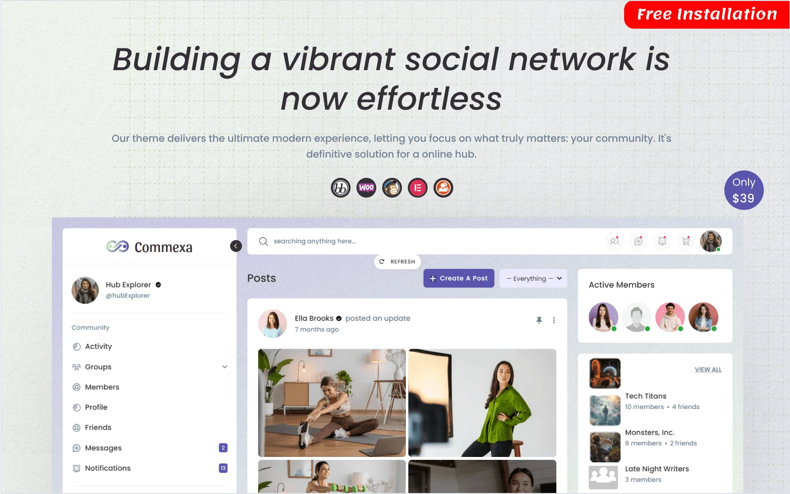 Commexa - Best BuddyPress Theme for Building Social Networks & Communities