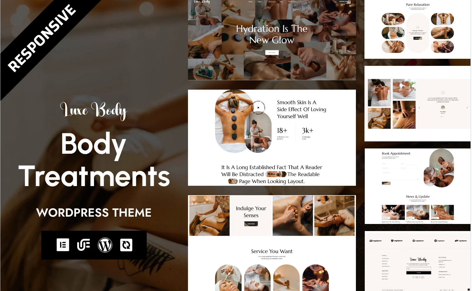 Luxe Body - Spa, Wellness & Massage Salon WordPress Elementor Theme