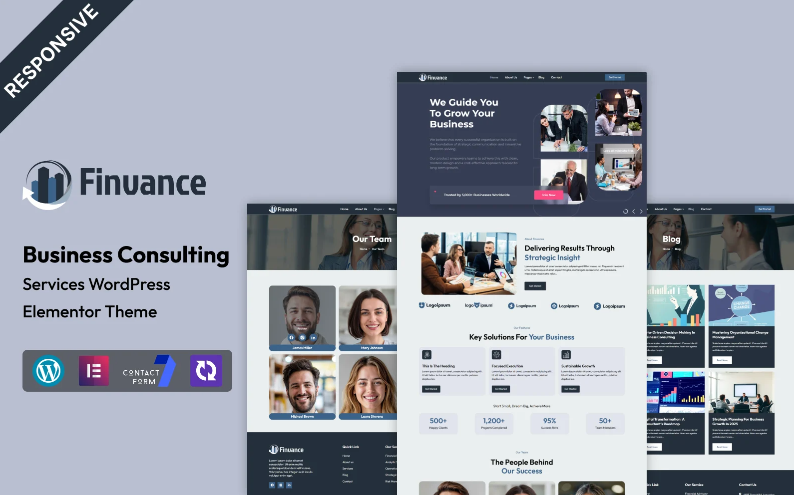 Finvance - Corporate, Consulting & Business Services WordPress Elementor Theme