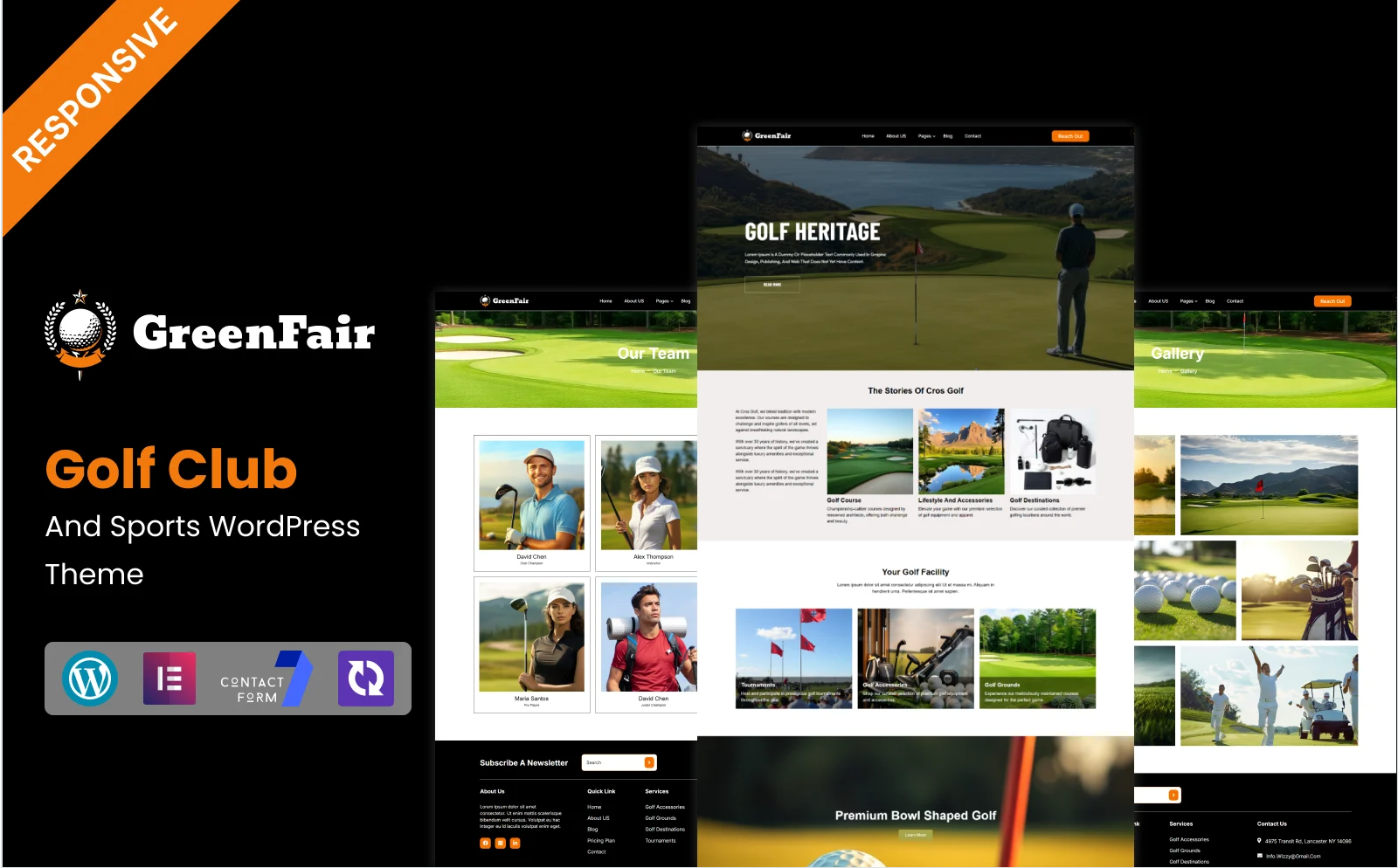 GreenFair - Golf Club And Course WordPress Elementor Theme