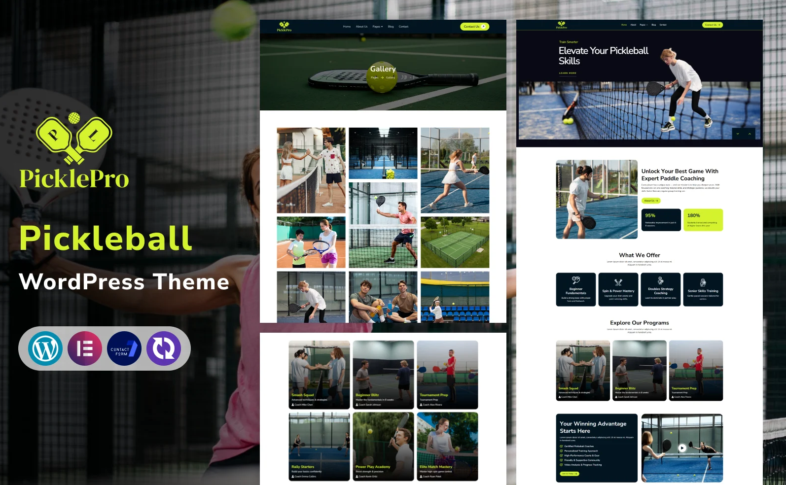 PicklePro – Pickleball Academy & Sports Club WP Theme