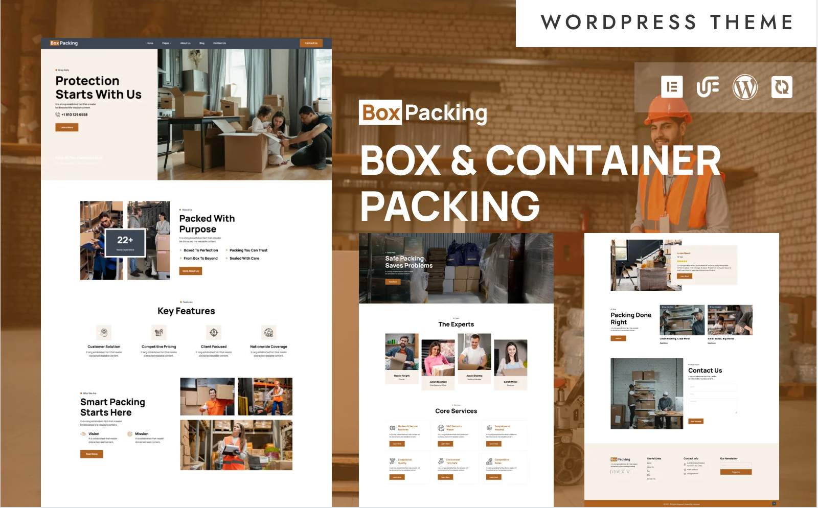 Box Packing - Moving Boxes & Packaging Services WordPress Elementor Theme