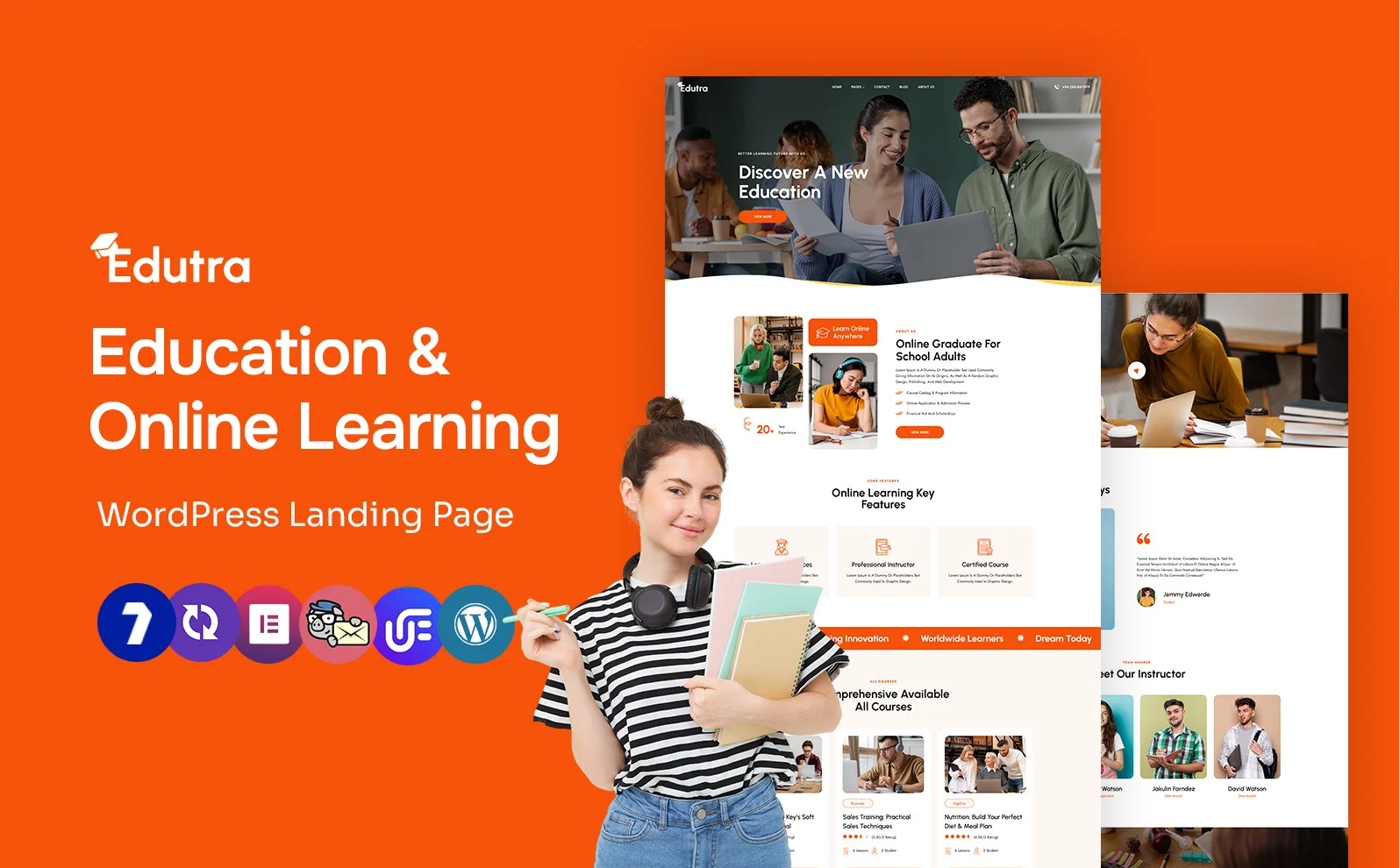 Edutra - Online Education Learning Multipurpose WordPress Elementor Theme