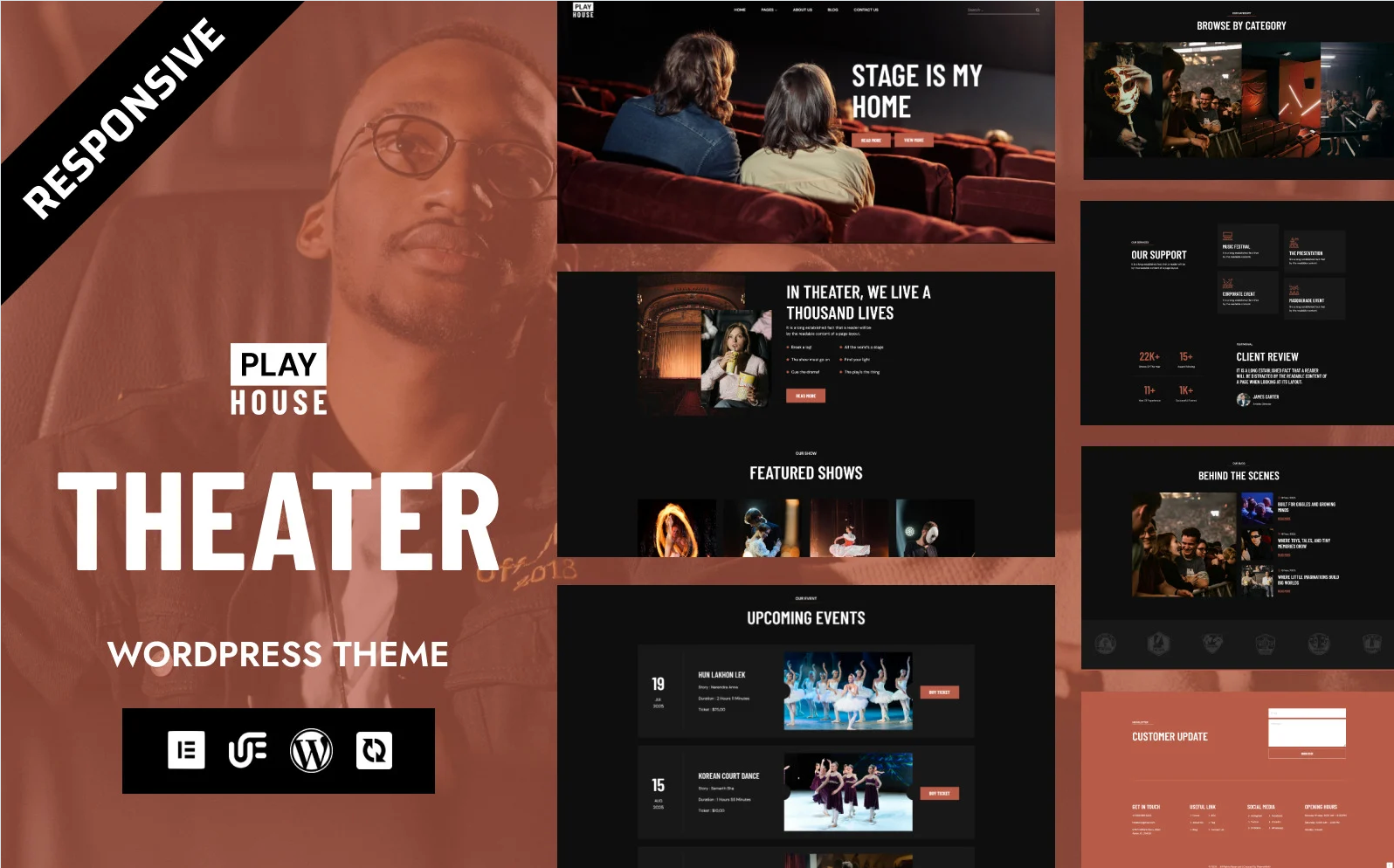 Play House - Theater Show, Movie Studio, Cinema & Film Production WordPress Elementor Theme