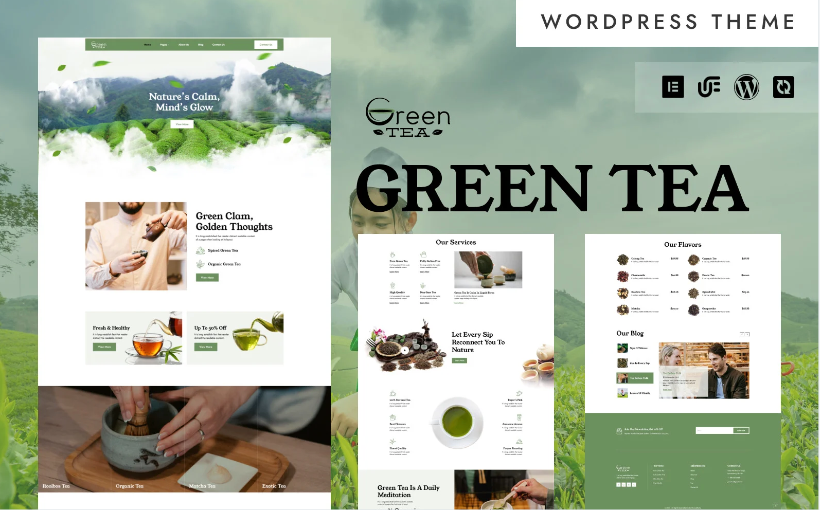 Green Tea - Organic Green Tea Store WordPress Elementor Theme