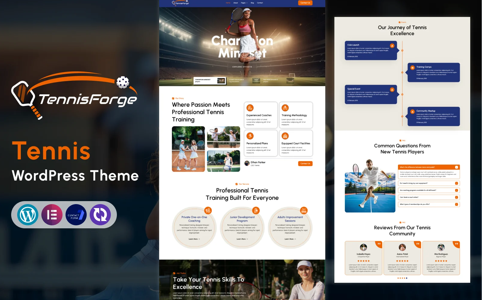 TennisForge – Professional Tennis Coaching & Sports Academy WordPress Theme