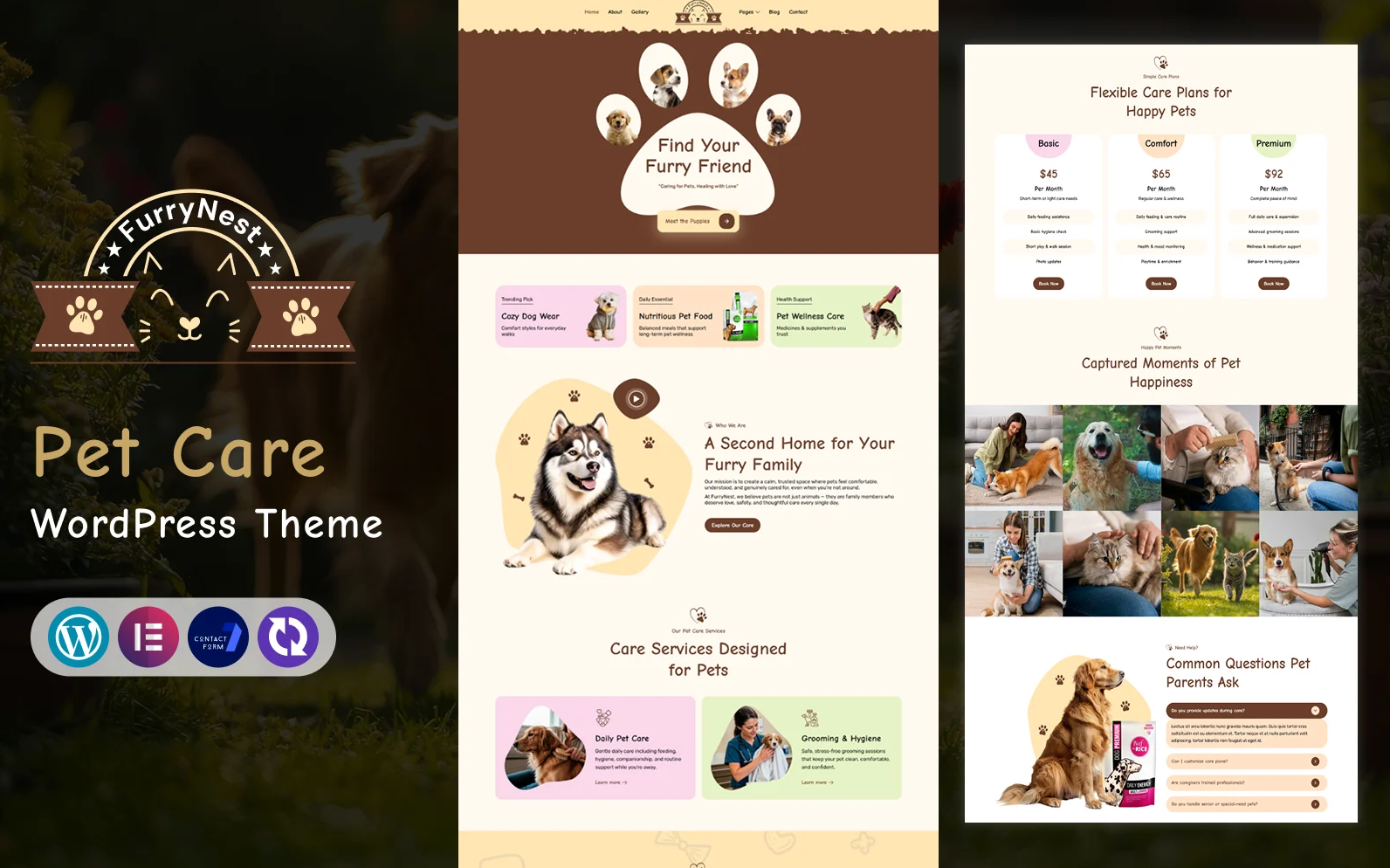 FurryNest – Pet Care & Adoption WordPress Theme