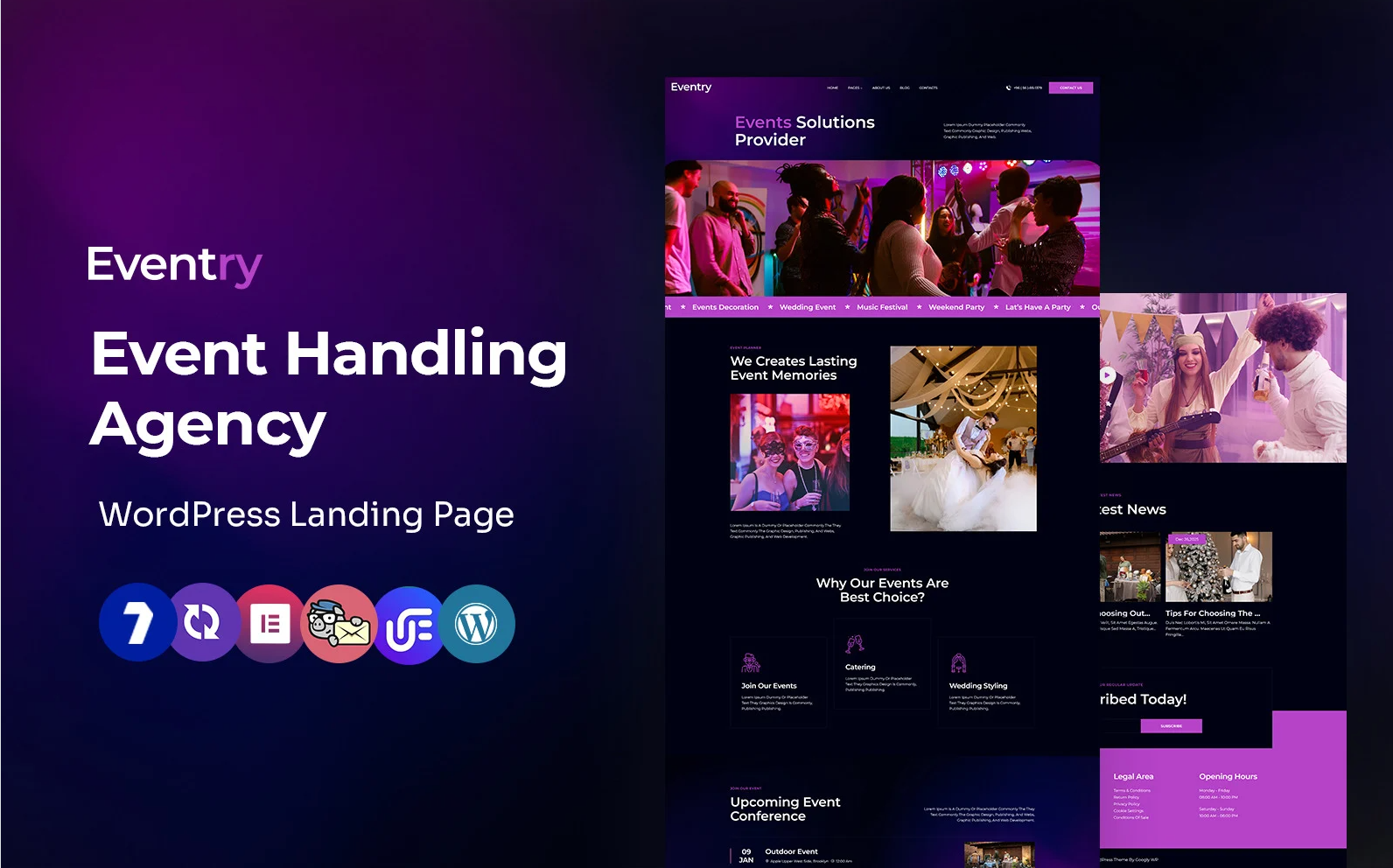 Eventry - Event Management Multipurpose WordPress Elementor Theme