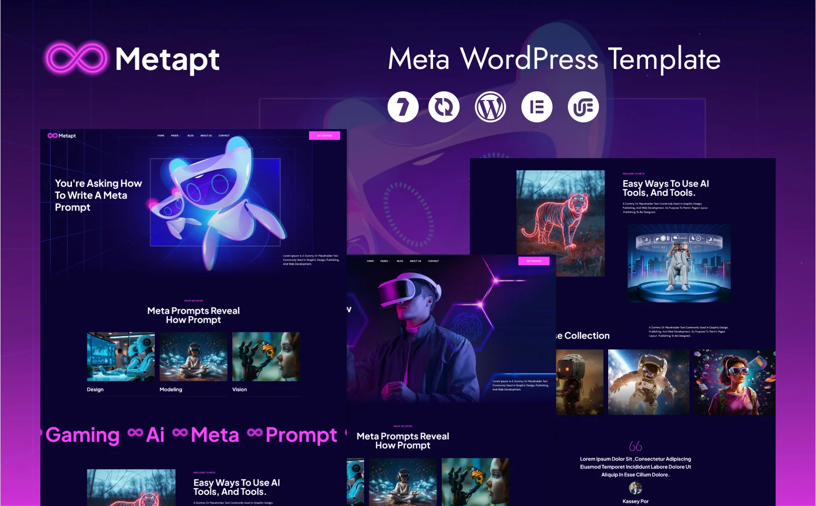 Metapt - AI Agency and Technology Minimal WordPress Elementor Template