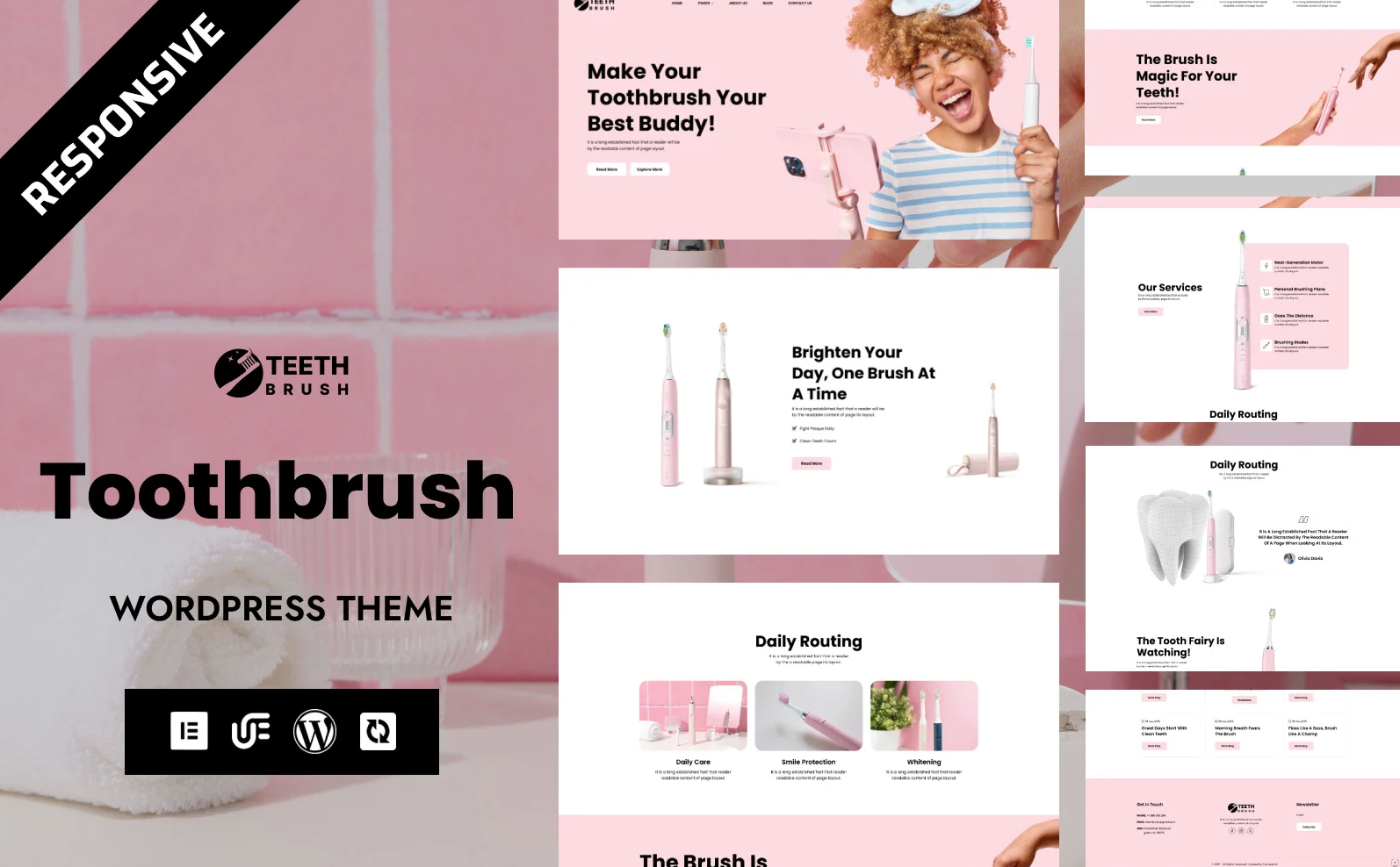 Teeth Brush - SmileBrush Oral Hygiene & Dental Products WordPress Template