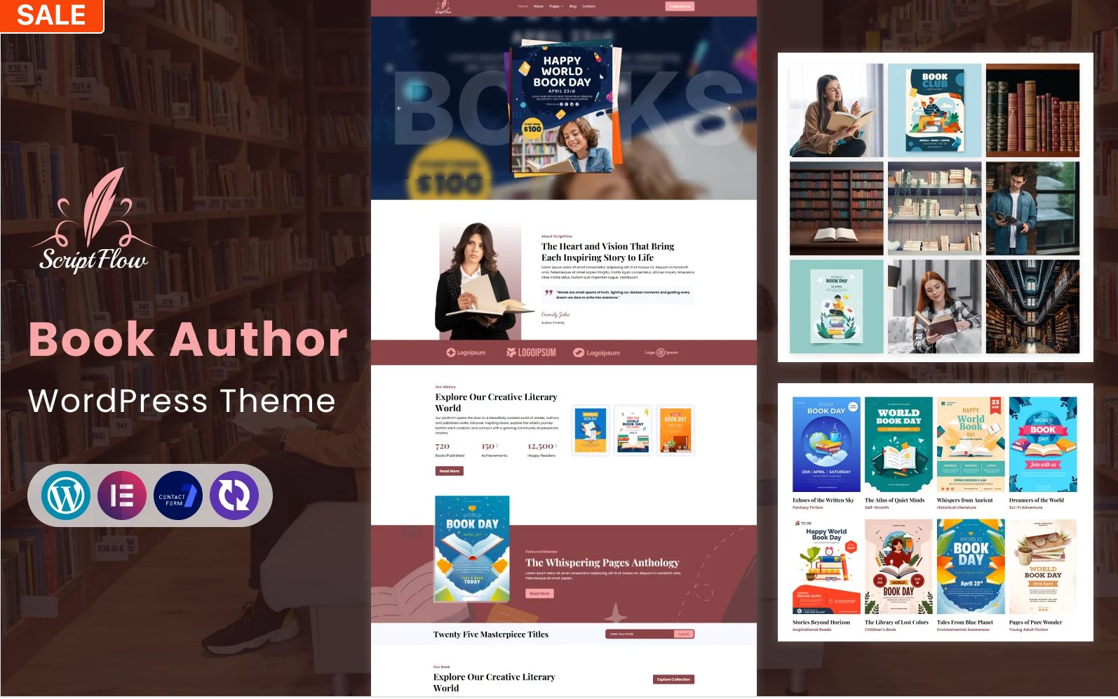 ScriptFlow – Book Author, Writer & Book Publisher WordPress Theme
