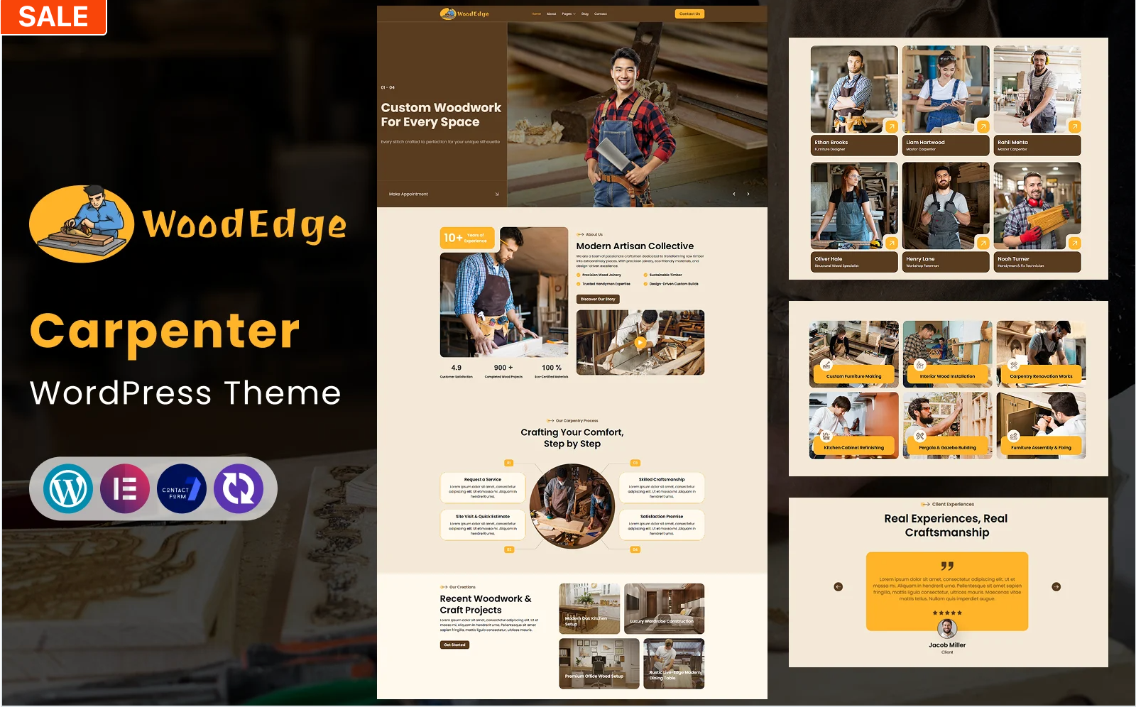 WoodEdge – Carpenter & Woodworking Services WordPress Theme