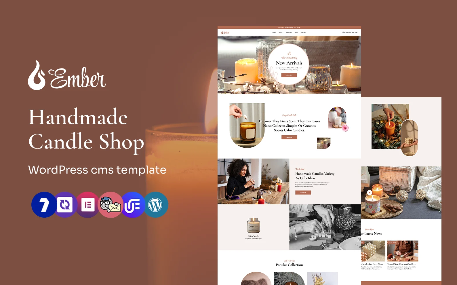 Ember - Handmade Candles Multipurpose WordPress Elementor Theme