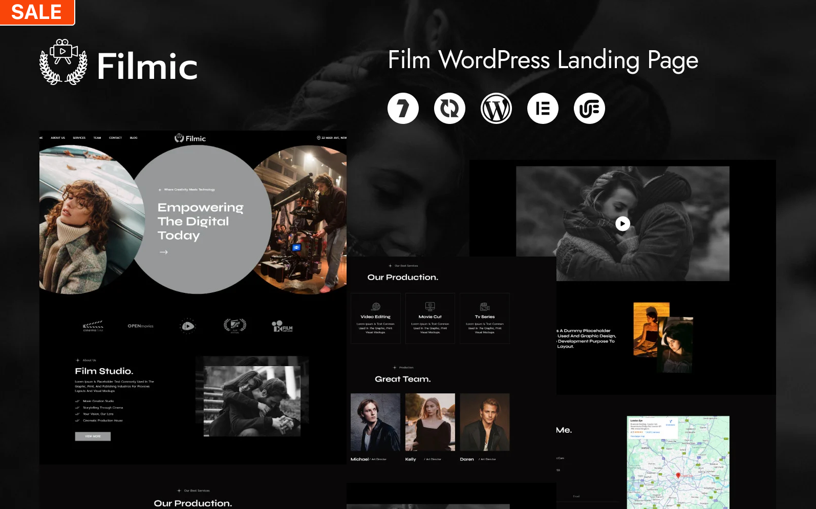 Filmic - Film Production Minimal WordPress Elementor Template