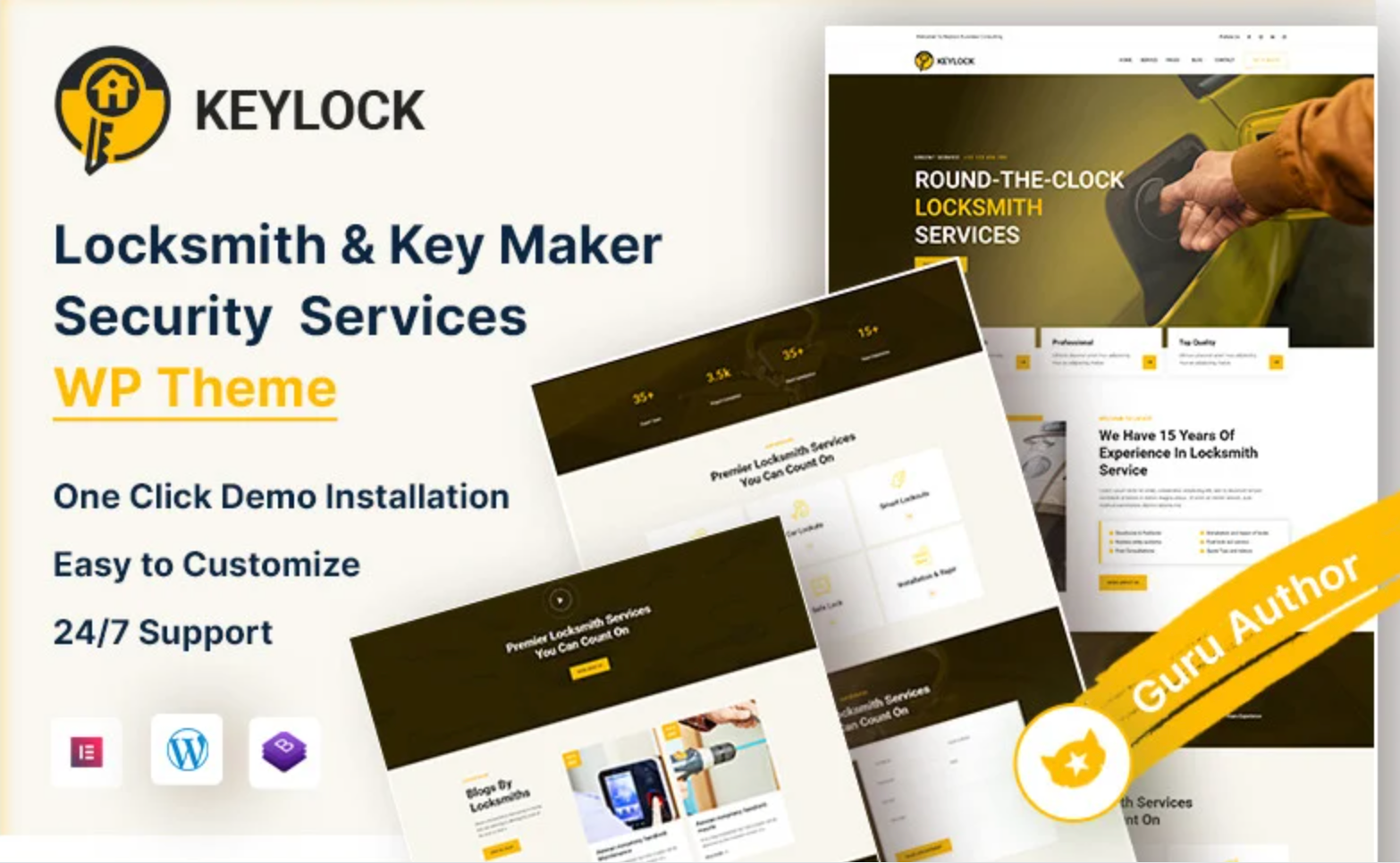 Keylock – Locksmith & Key Maker Security Services WordPress Theme