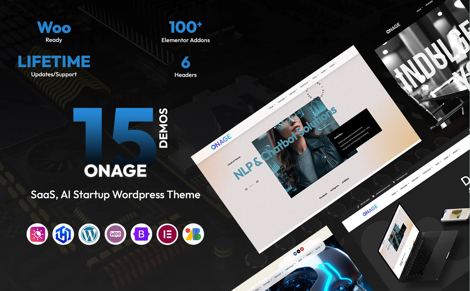 Onage – WordPress Theme for Medical, SaaS, AI Startups, Hosting & Business Consulting