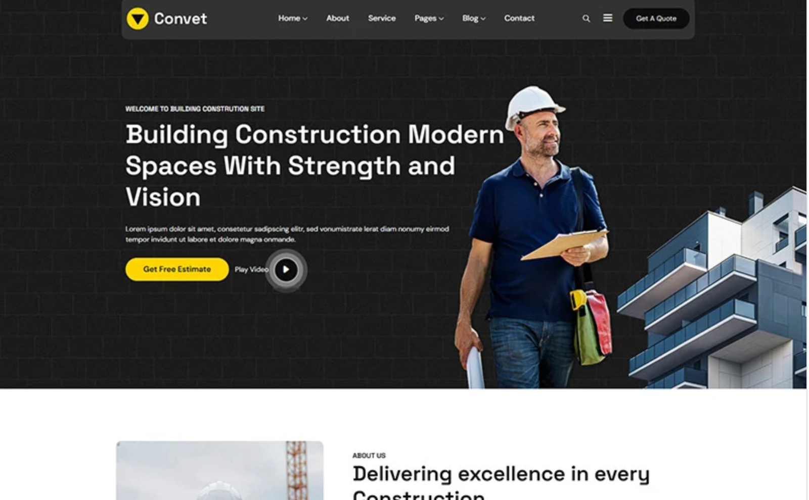 Convet - Construction Solution WordPress Theme
