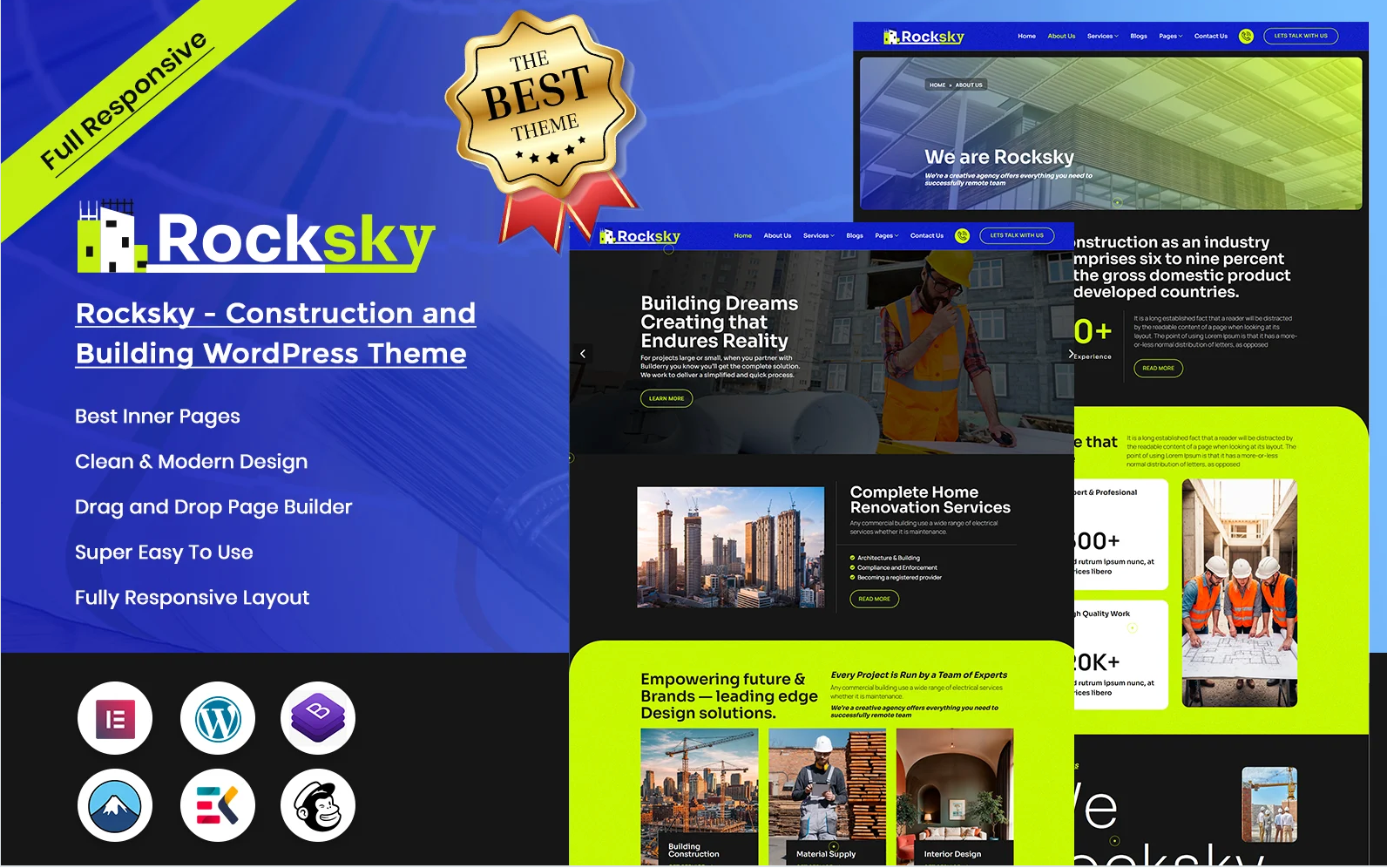 Rocksky - Construction and Building WordPress Theme
