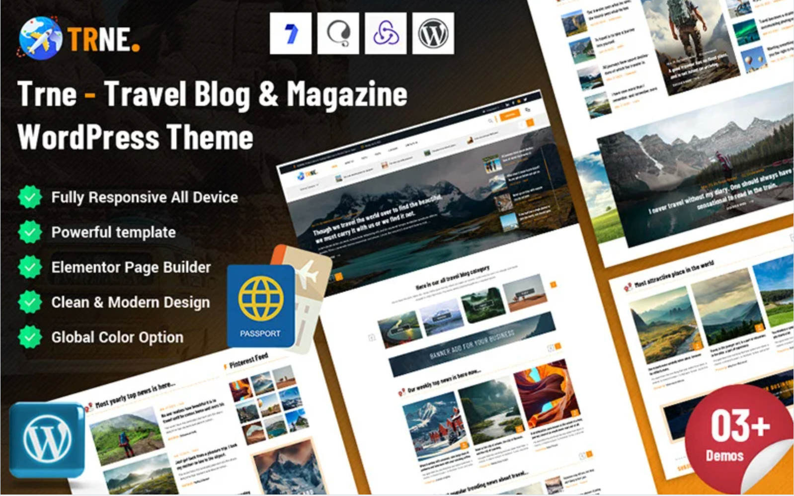 Trne - Travel Blog WordPress Theme