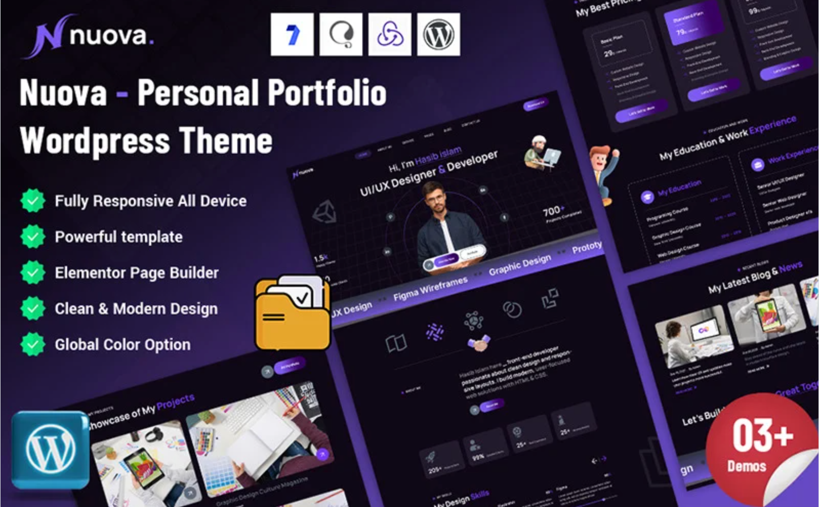 Nuova - Personal Portfolio WordPress Theme
