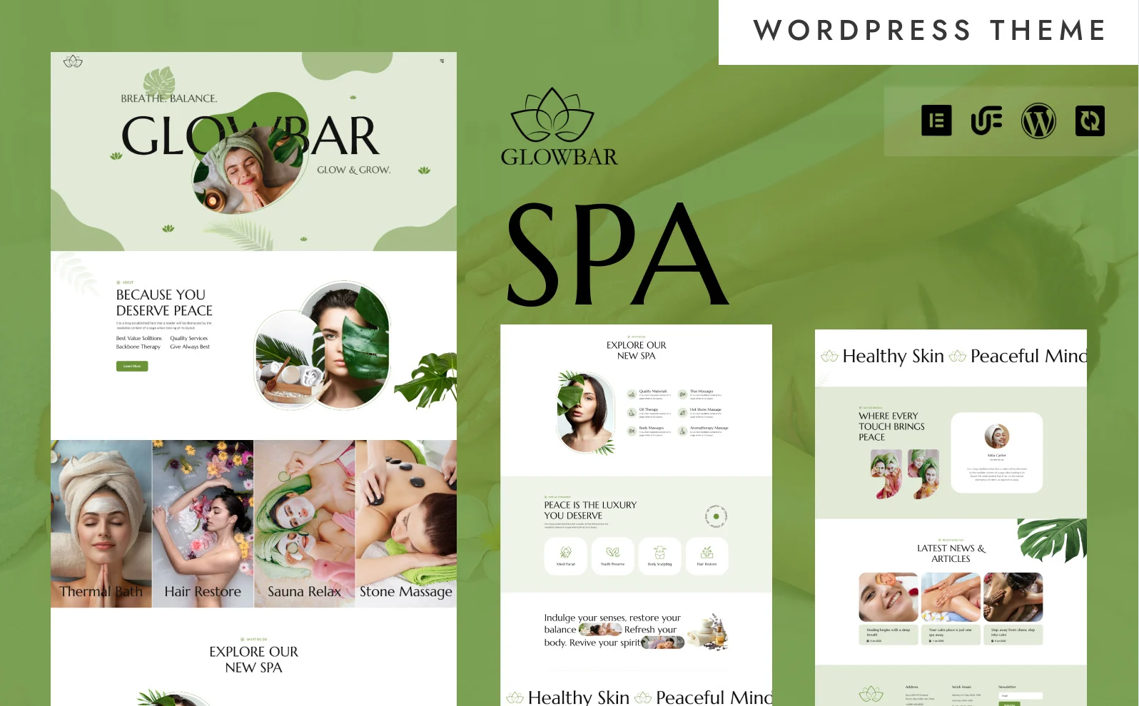 Glowbar - Spa Retreat, Sauna & Ayurveda Center WordPress Elementor Theme